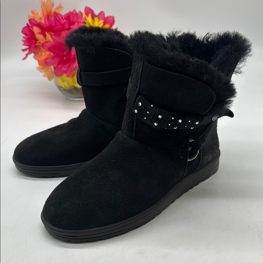 Abeo ReginaCozy Black Shearling Winter Boots Size 8 WRB8535